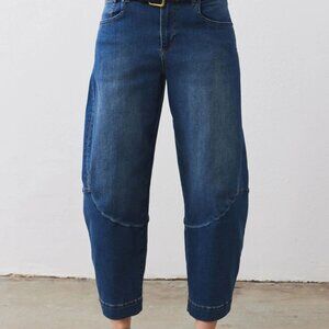 NEW Ruti Petite Denim Wide-ish Pants, Medium Wash, 8P